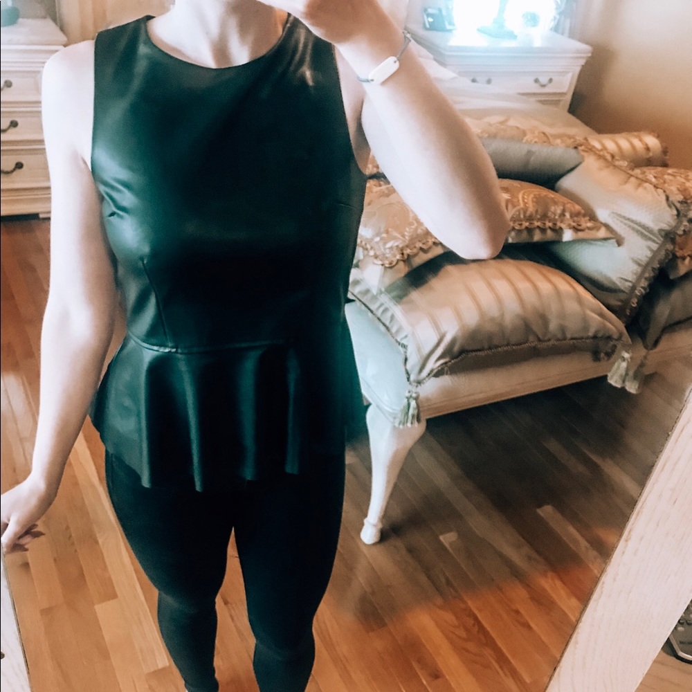 Forever 21 faux leather top